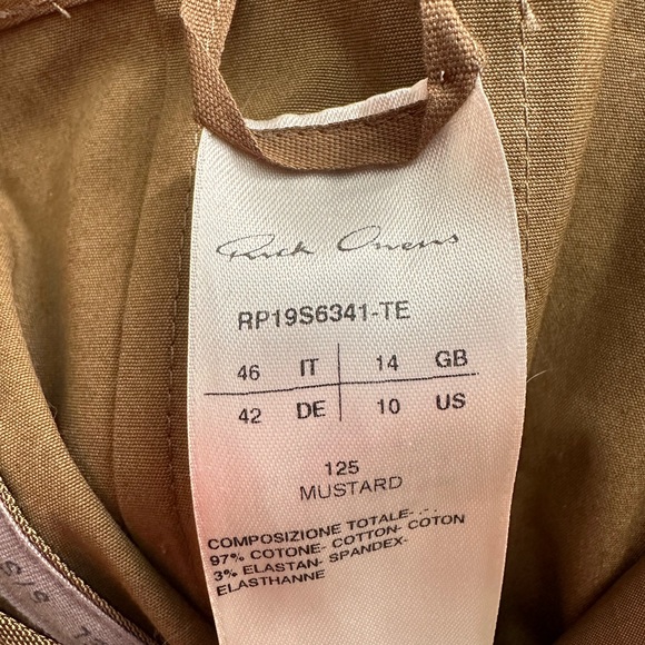 NWT RICK OWENS Army Green Midi Skirt - Picture 10 of 10